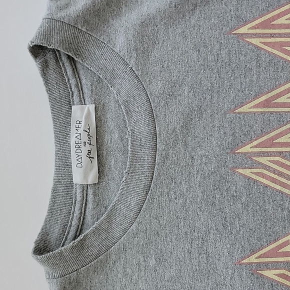 Free People DayDreamer Def Leppard Band Tee XS Gray Graphic T-Shirt Short Sleeve - Picture 11 of 16